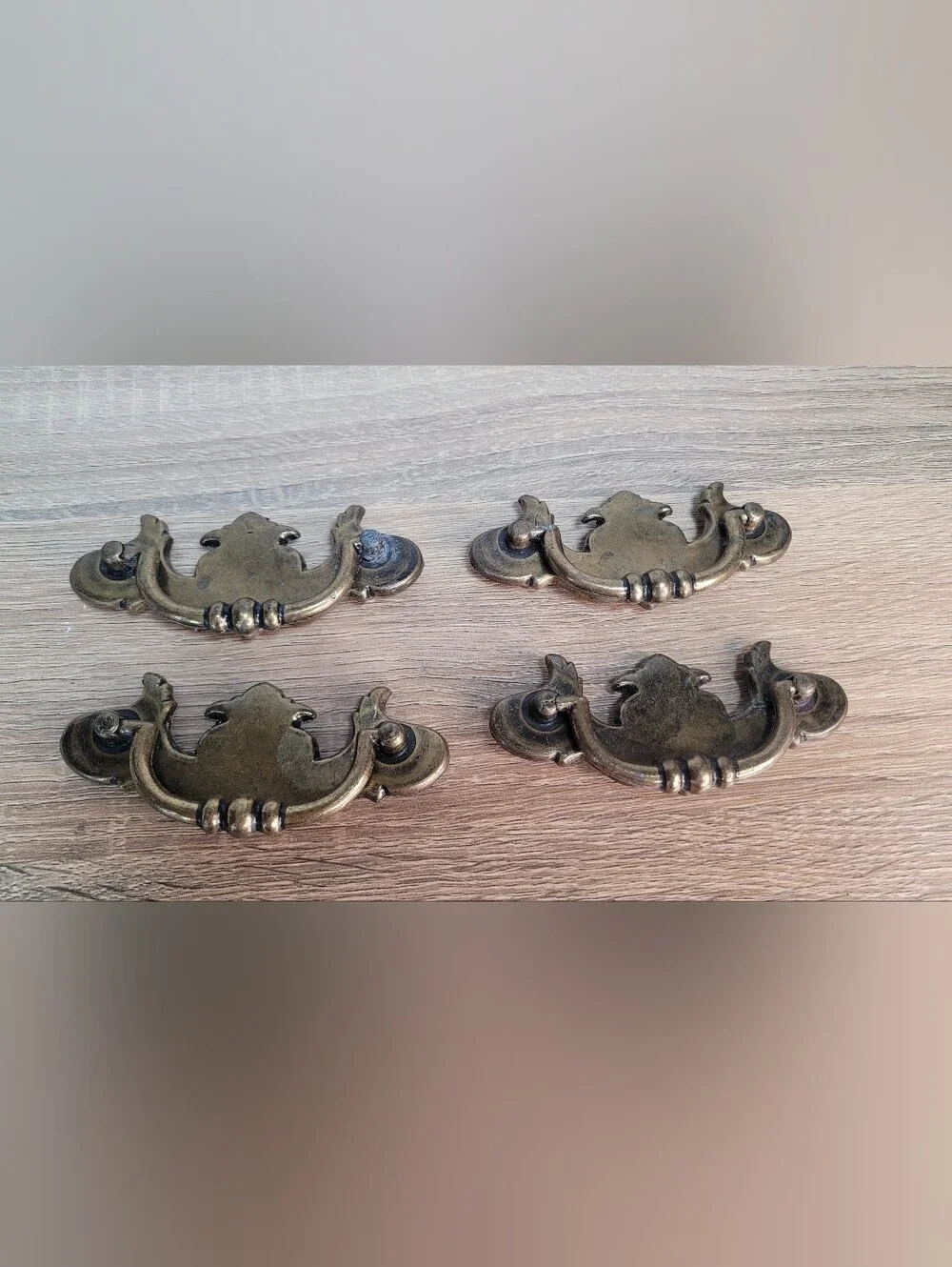 Antique Brass Drawer Pulls - Set of 4
